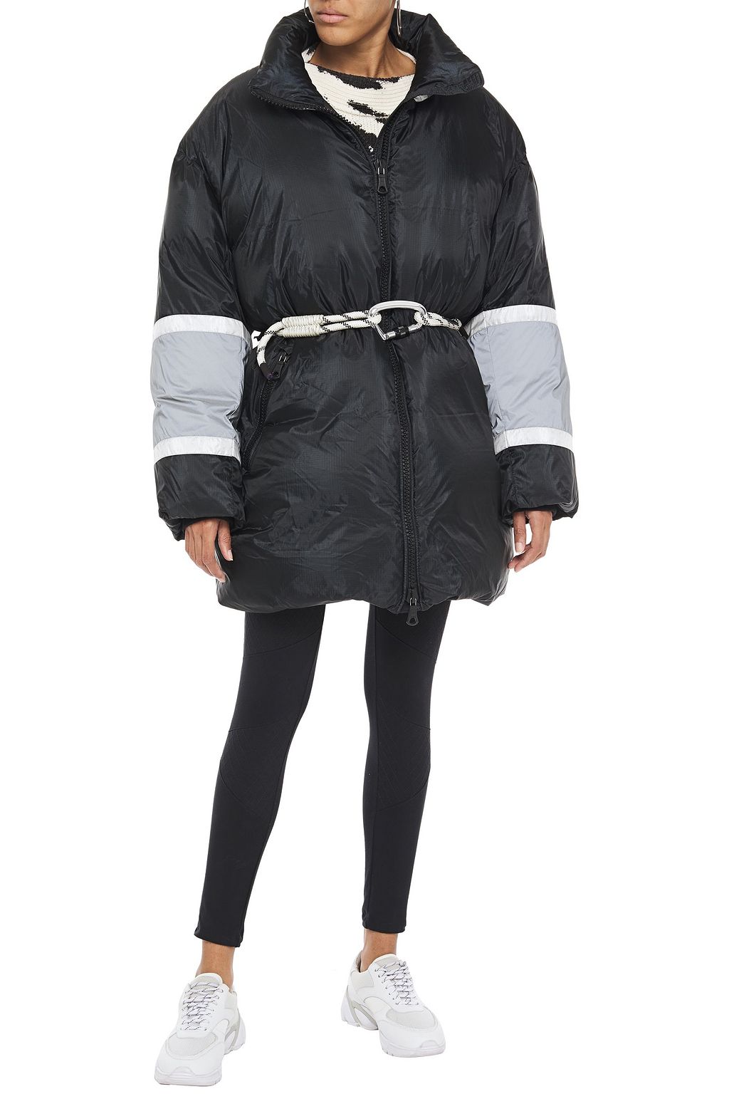 IENKI IENKI Fireman color-block shell down coat