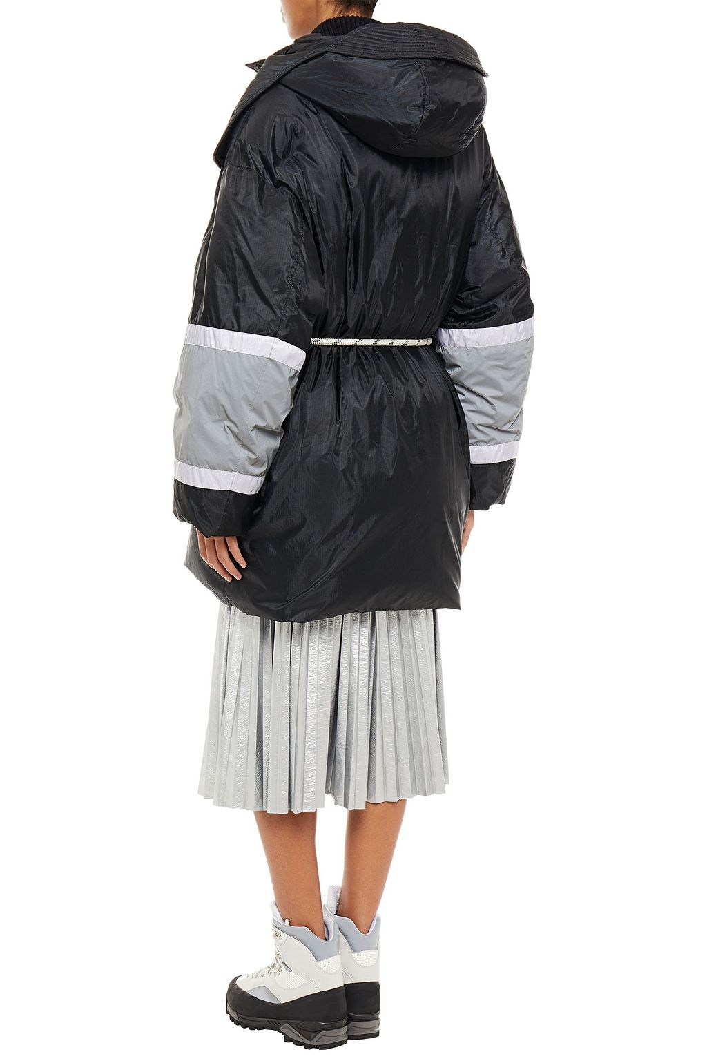 IENKI IENKI Fireman color-block quilted shell down hooded coat