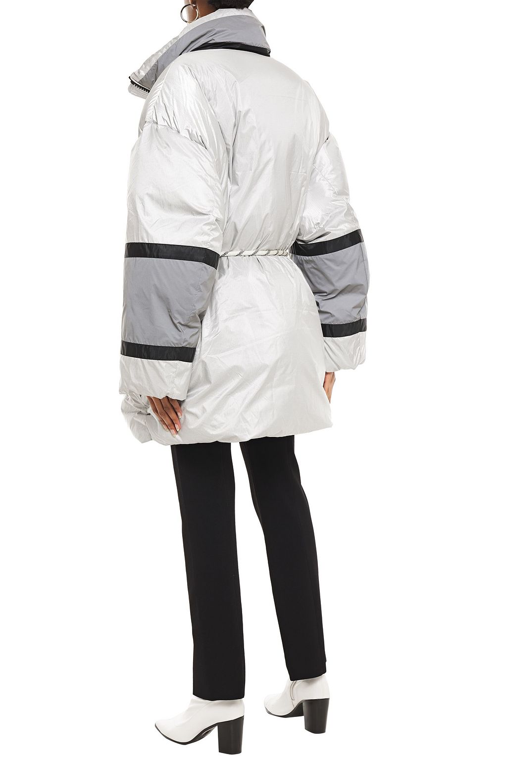 IENKI IENKI Fireman color-block quilted shell down hooded coat