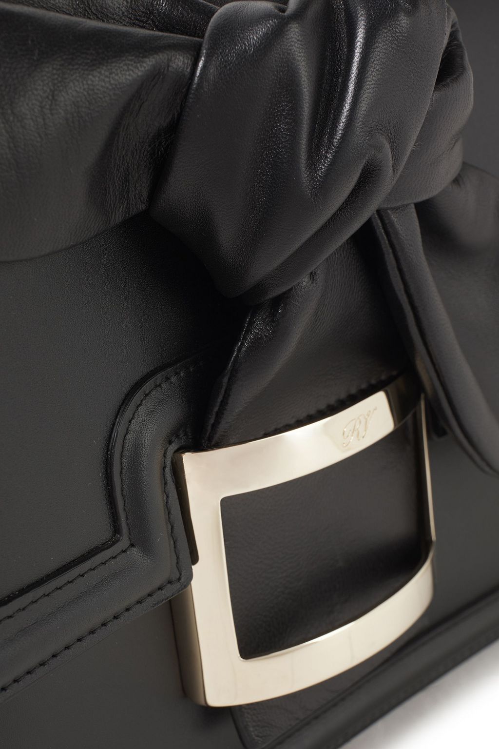 ROGER VIVIER Bow-detailed leather shoulder bag
