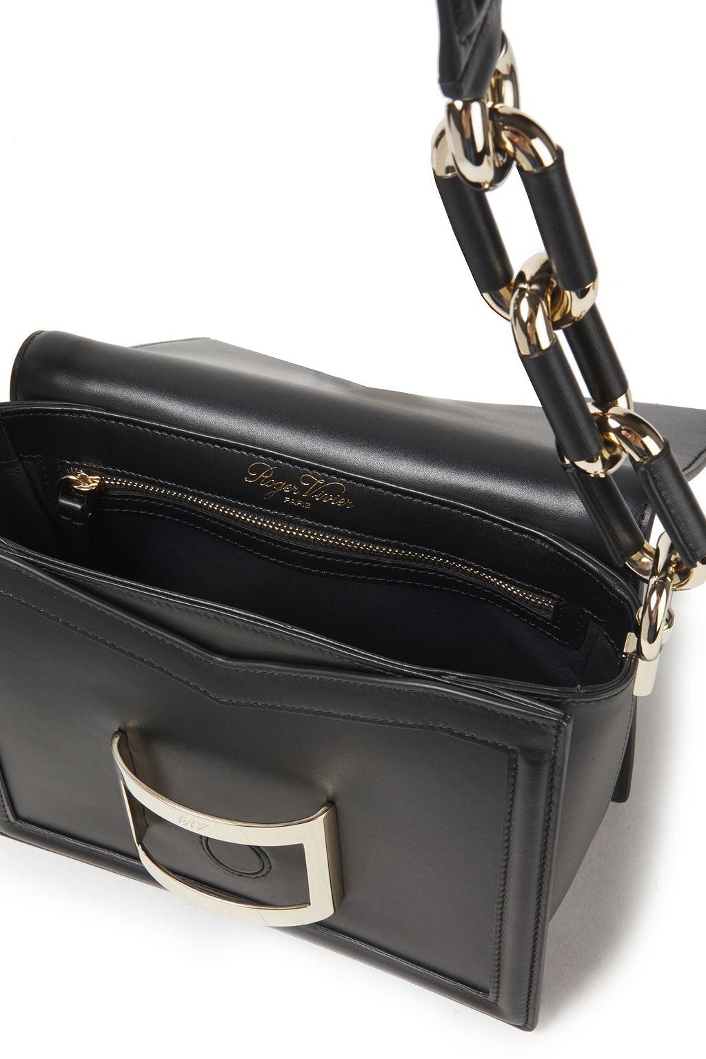 ROGER VIVIER Bow-detailed leather shoulder bag