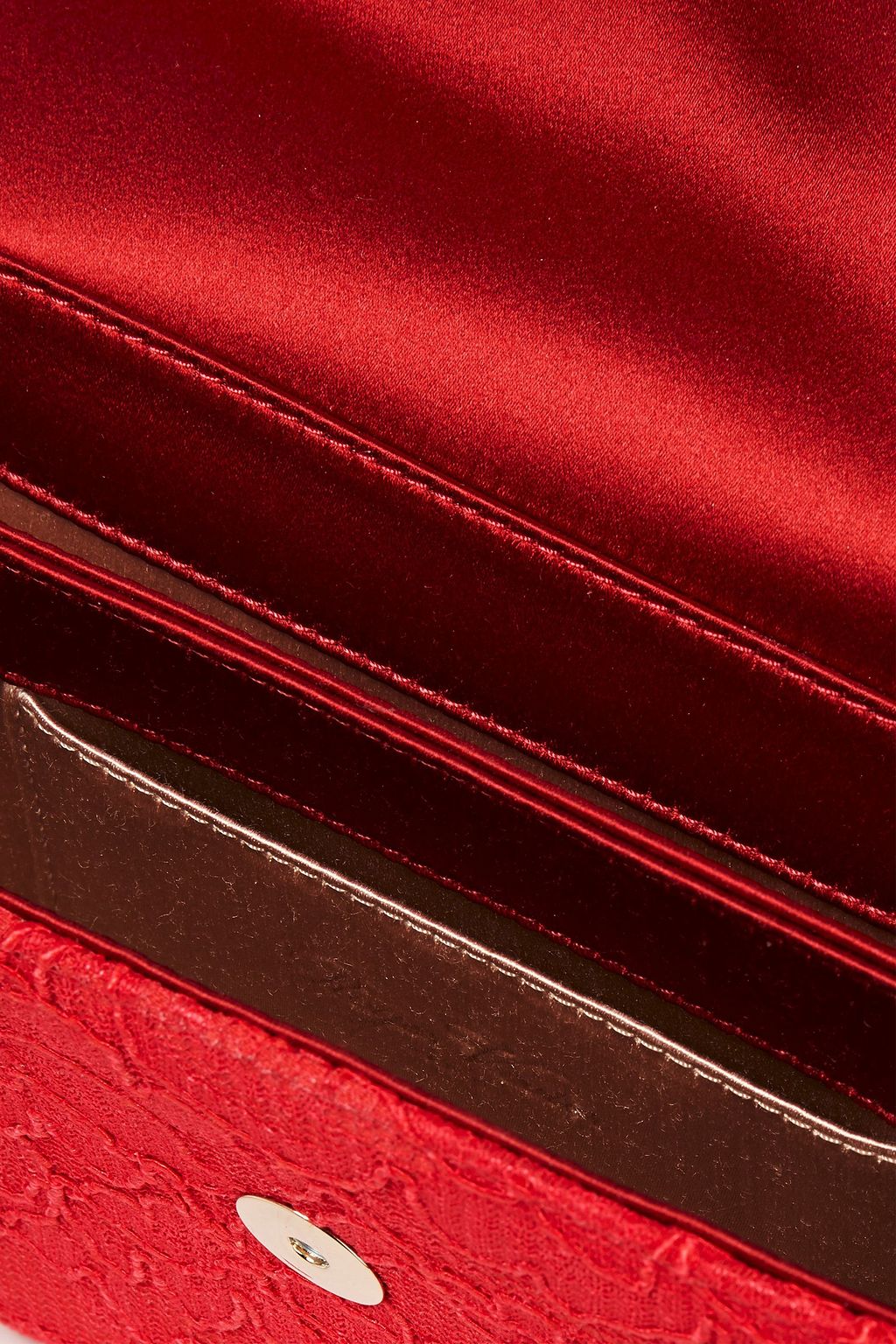 ROGER VIVIER Envelope crystal-embellished corded lace clutch