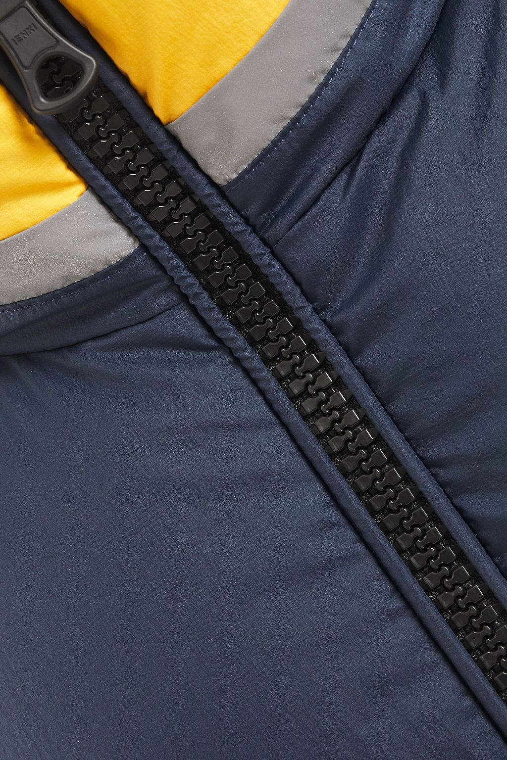 IENKI IENKI Fireman color-block quilted shell down hooded coat