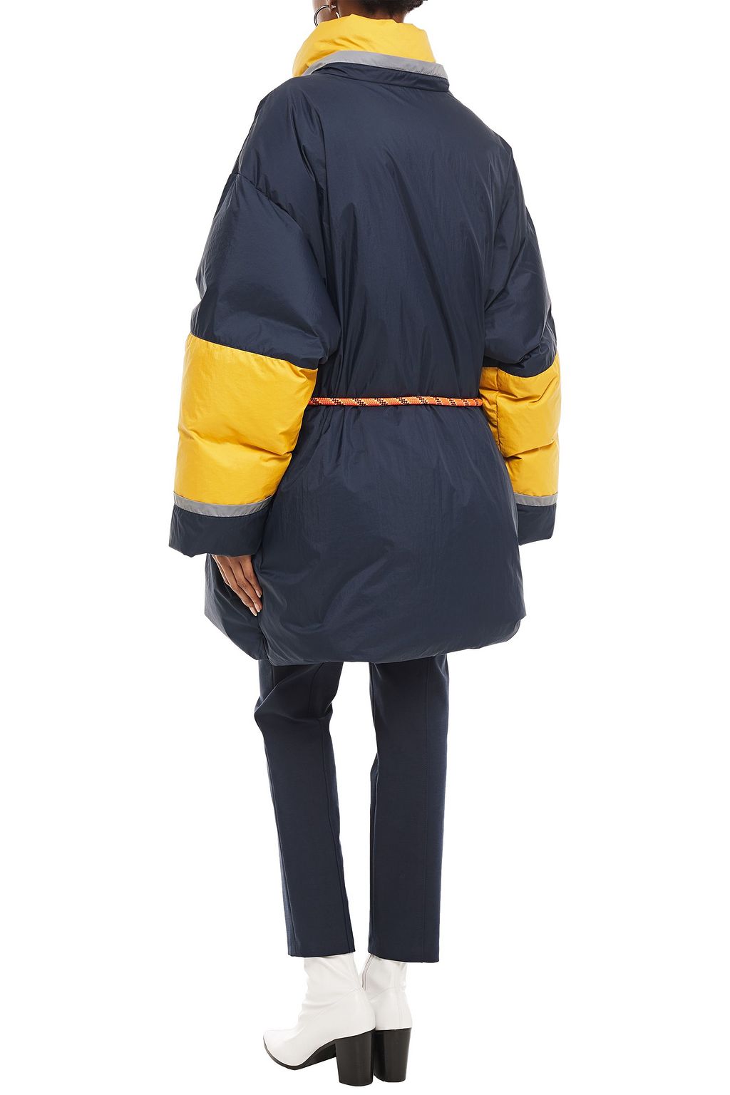 IENKI IENKI Fireman color-block quilted shell down hooded coat
