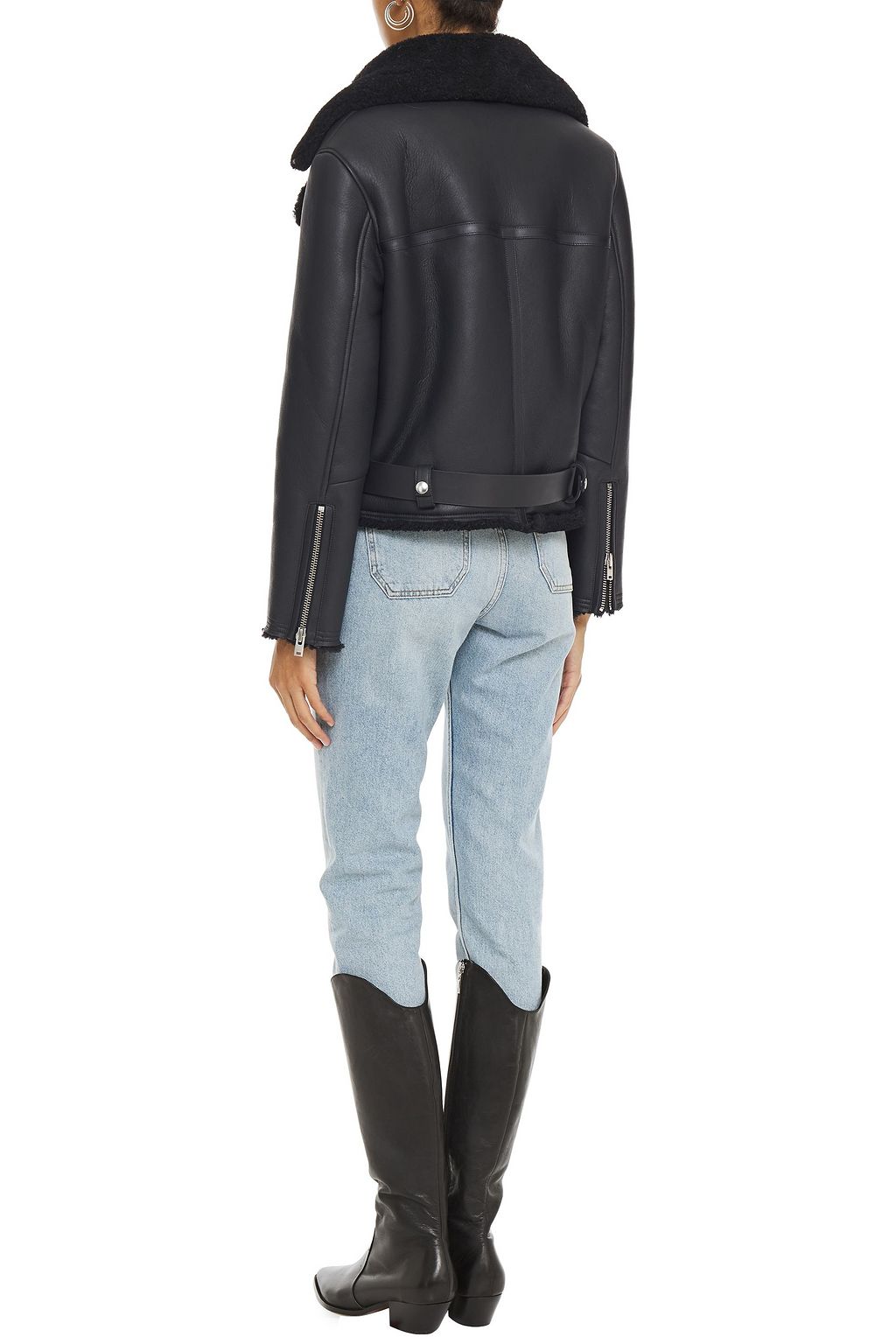 IRO Dries shearling biker jacket