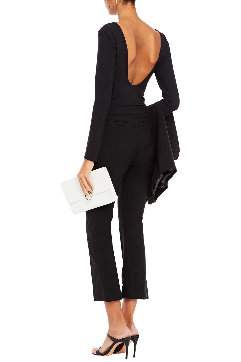 IRO Roskie button-detailed piqué kick-flare pants