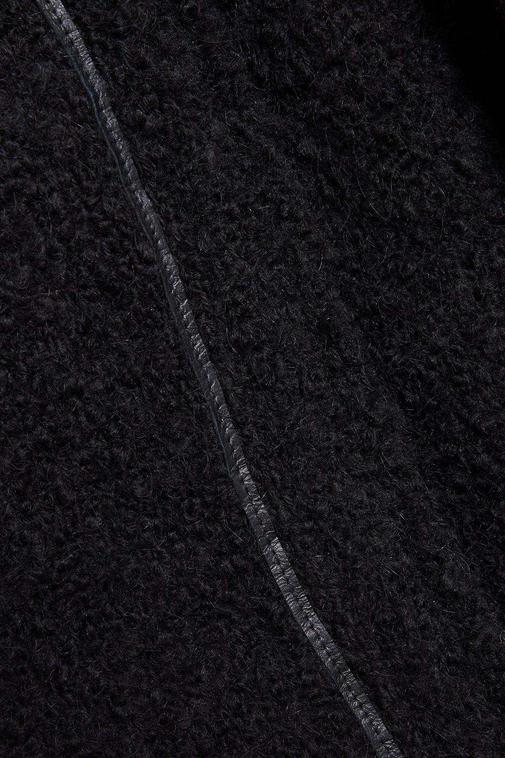 IRO Caster leather-trimmed bouclé-tweed jacket