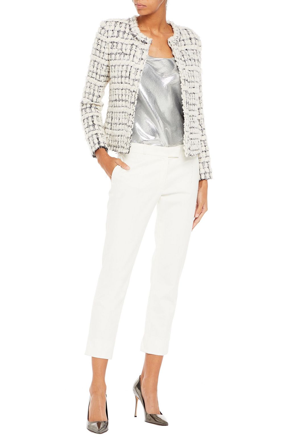 IRO Juliana metallic bouclé-tweed jacket