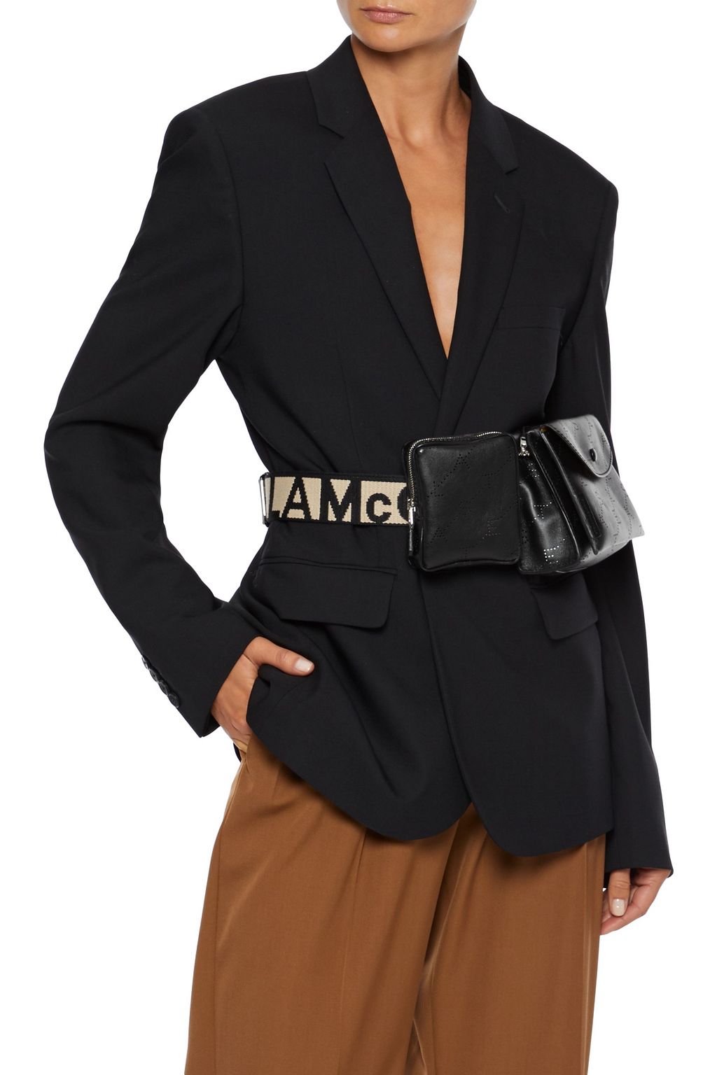 STELLA MCCARTNEY Stella Logo perforated faux leather belt bag