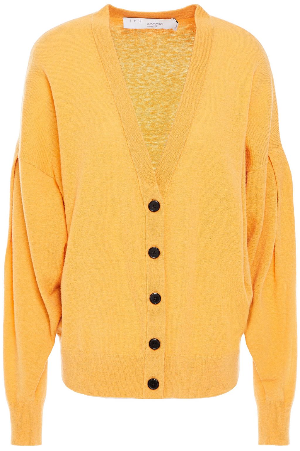 mustard wool cardigan