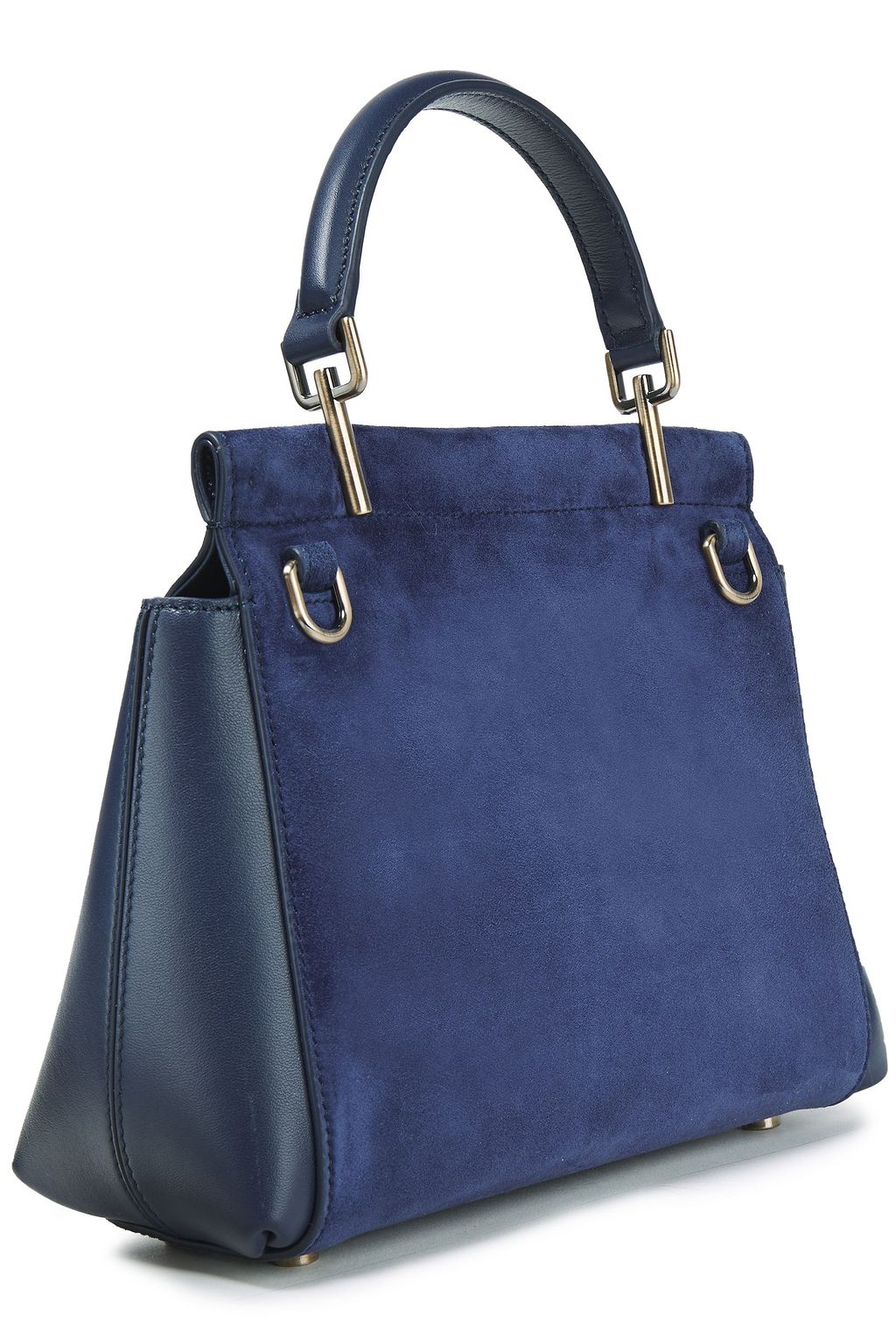 ROGER VIVIER Viv Cabas mini leather and suede tote
