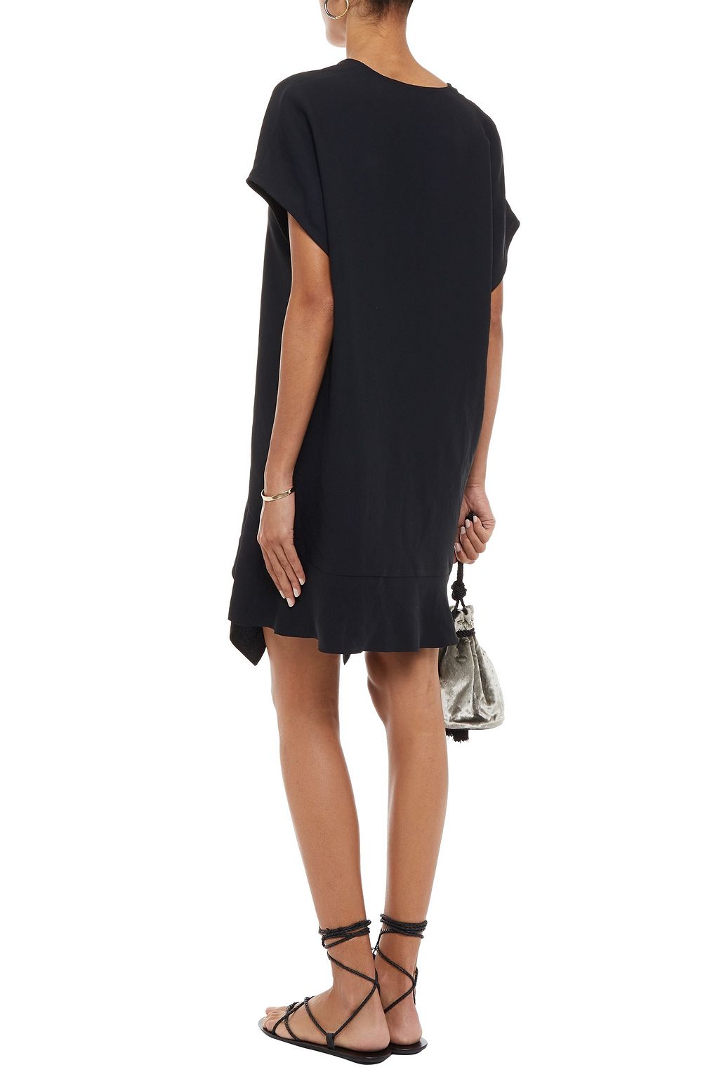 IRO Asymmetric crepe mini dress