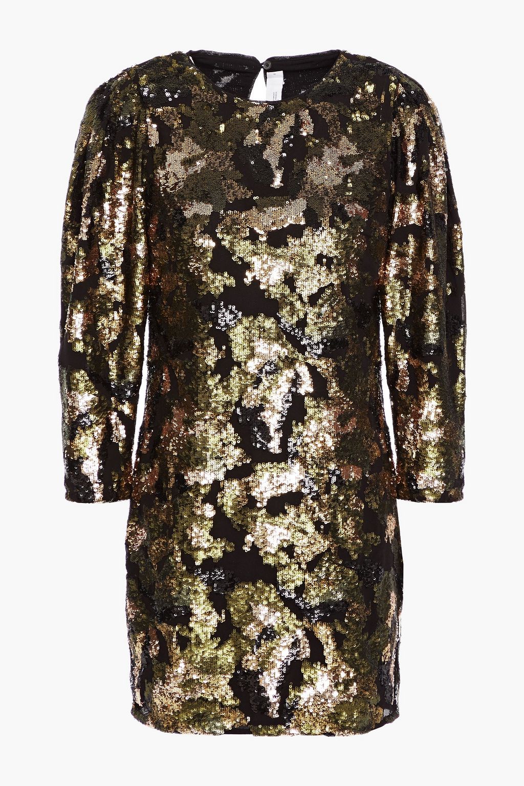 embellished chiffon mini dress