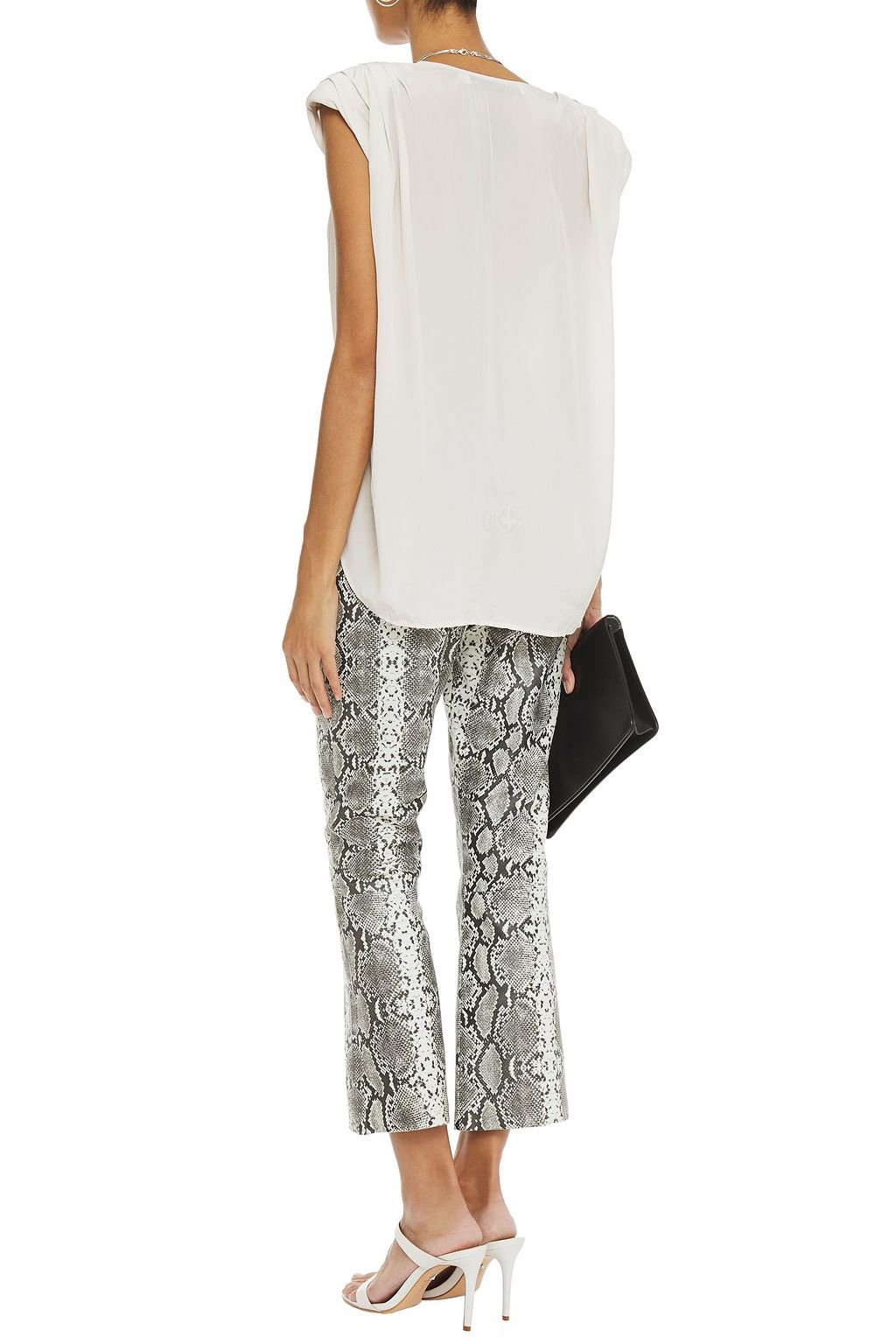 IRO Chelsea gathered crepe de chine top