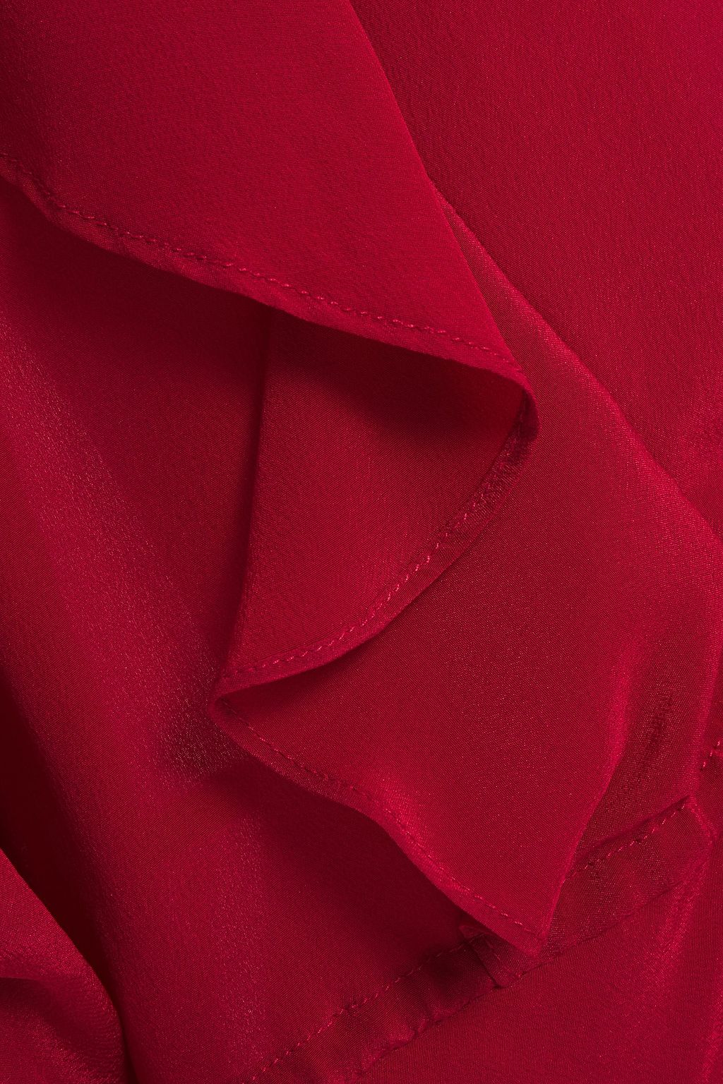 IRO Eternal lace-trimmed ruffled silk crepe de chine blouse