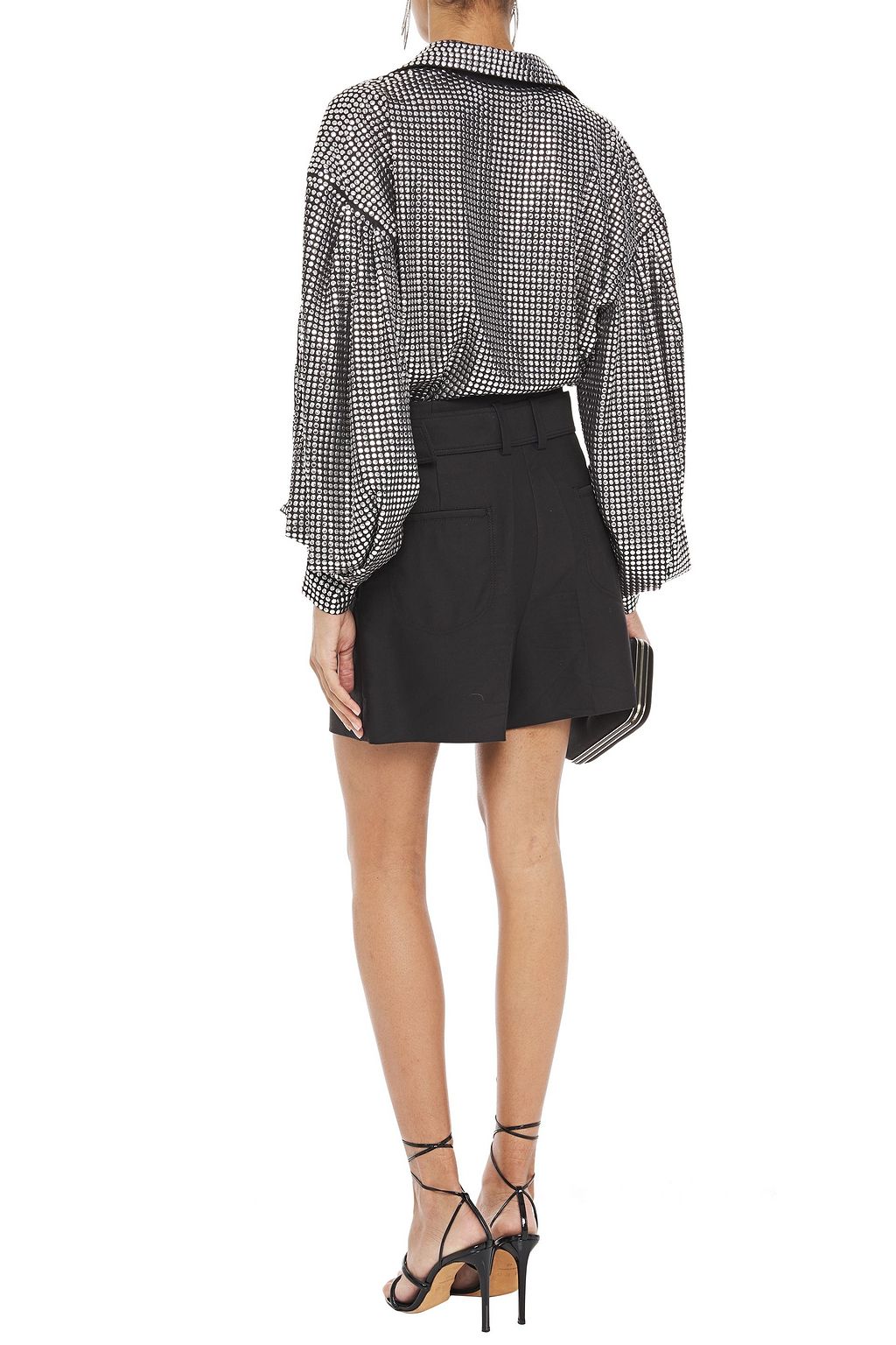 IRO Juno studded crepe shirt