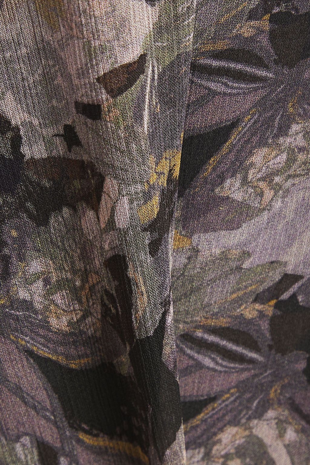 IRO Ruched printed crepon midi dress