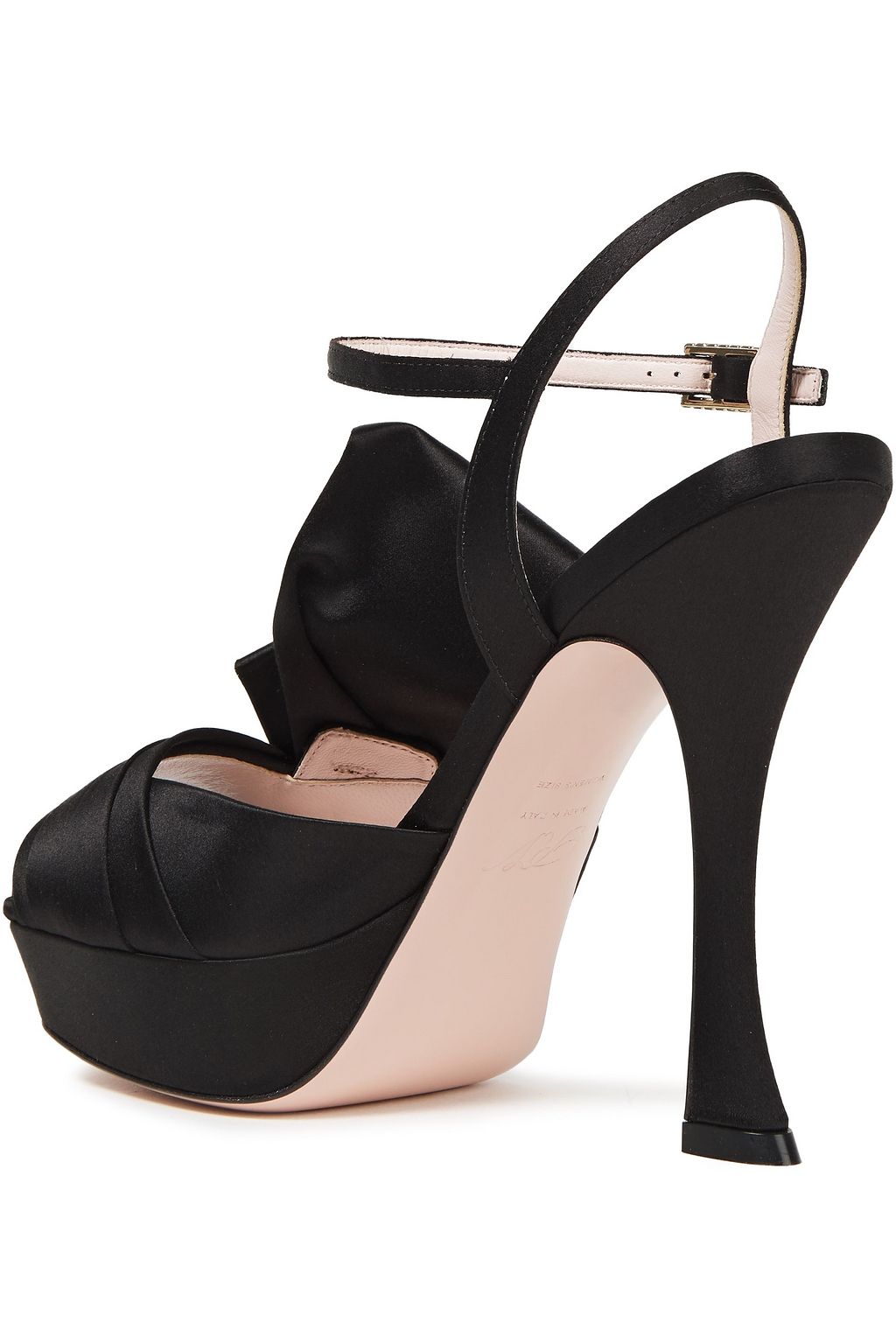 ROGER VIVIER صندل بلاتفورم "لافاليير" من الساتان المزين