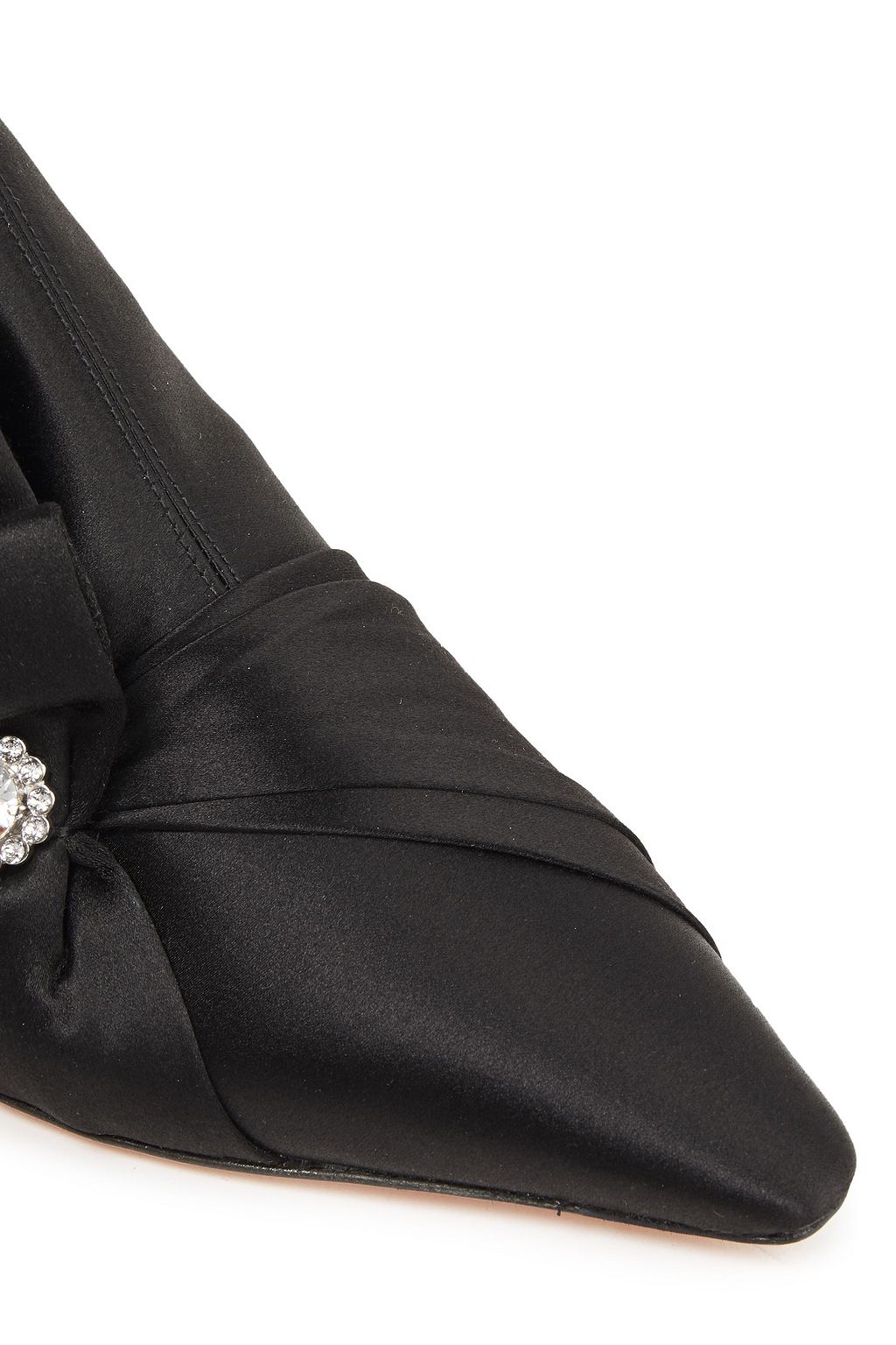 ROGER VIVIER Lavallière embellished satin ankle boots
