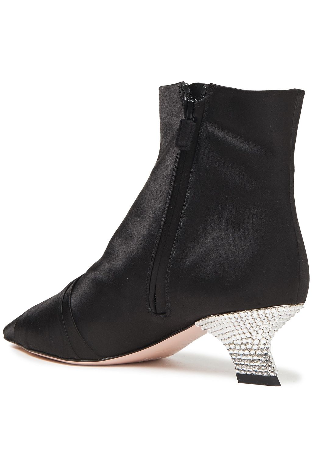 ROGER VIVIER Lavallière embellished satin ankle boots