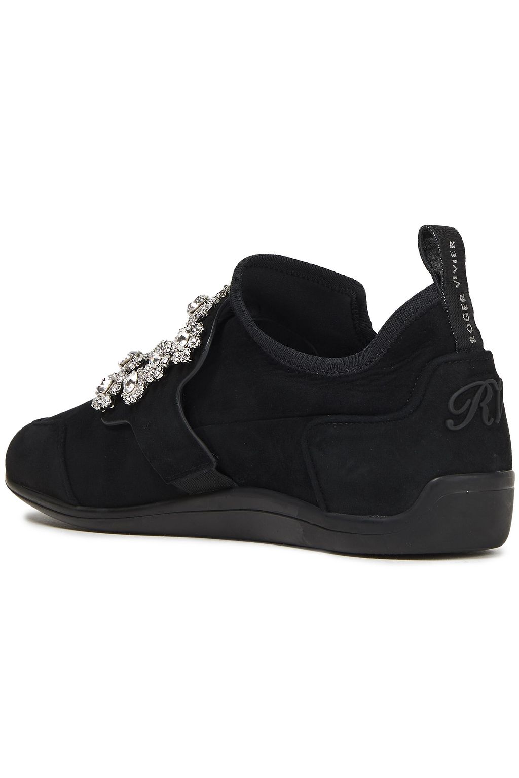 ROGER VIVIER Sporty Viv crystal-embellished suede sneakers