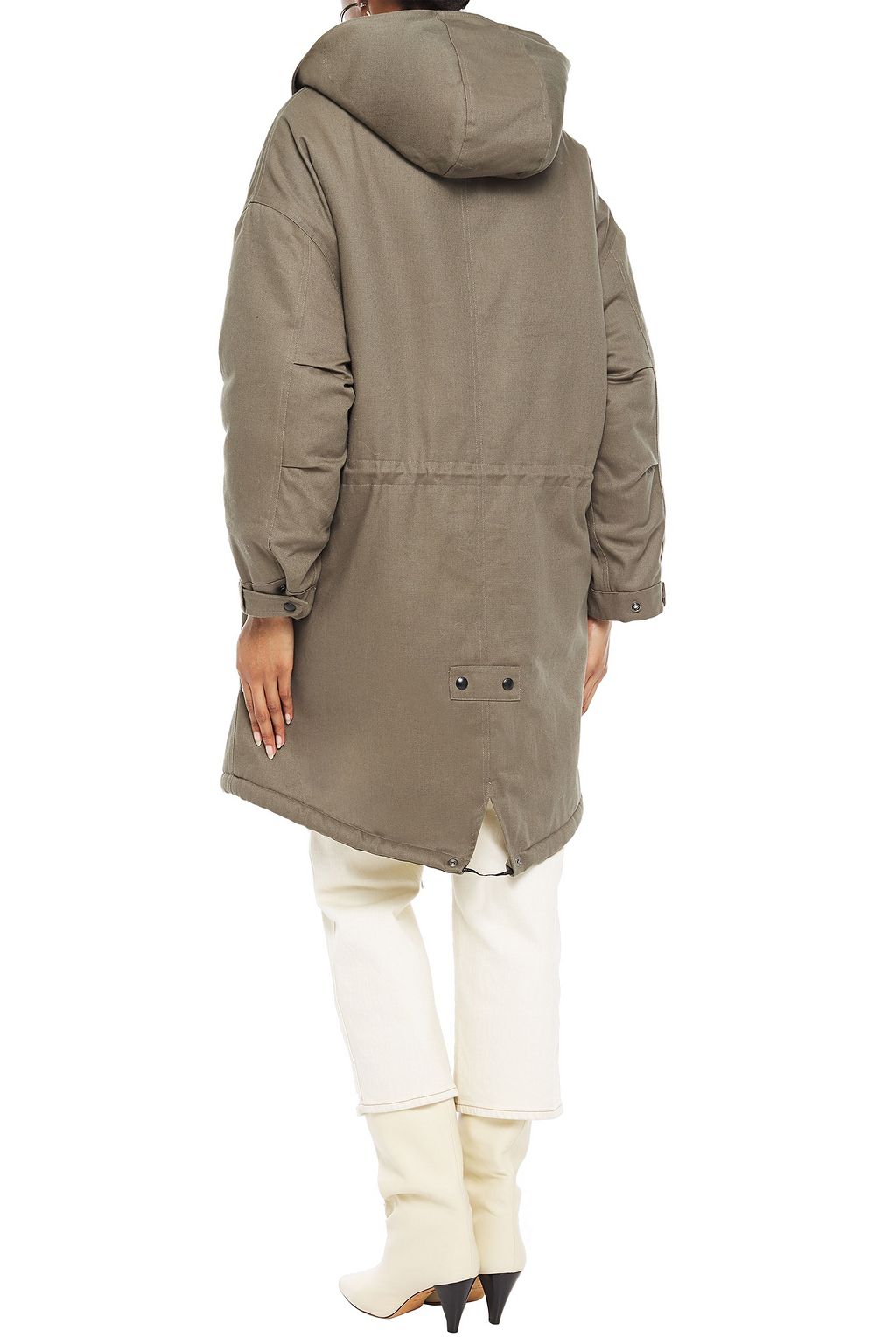 IRO Marea faux shearling-lined cotton-twill hooded parka