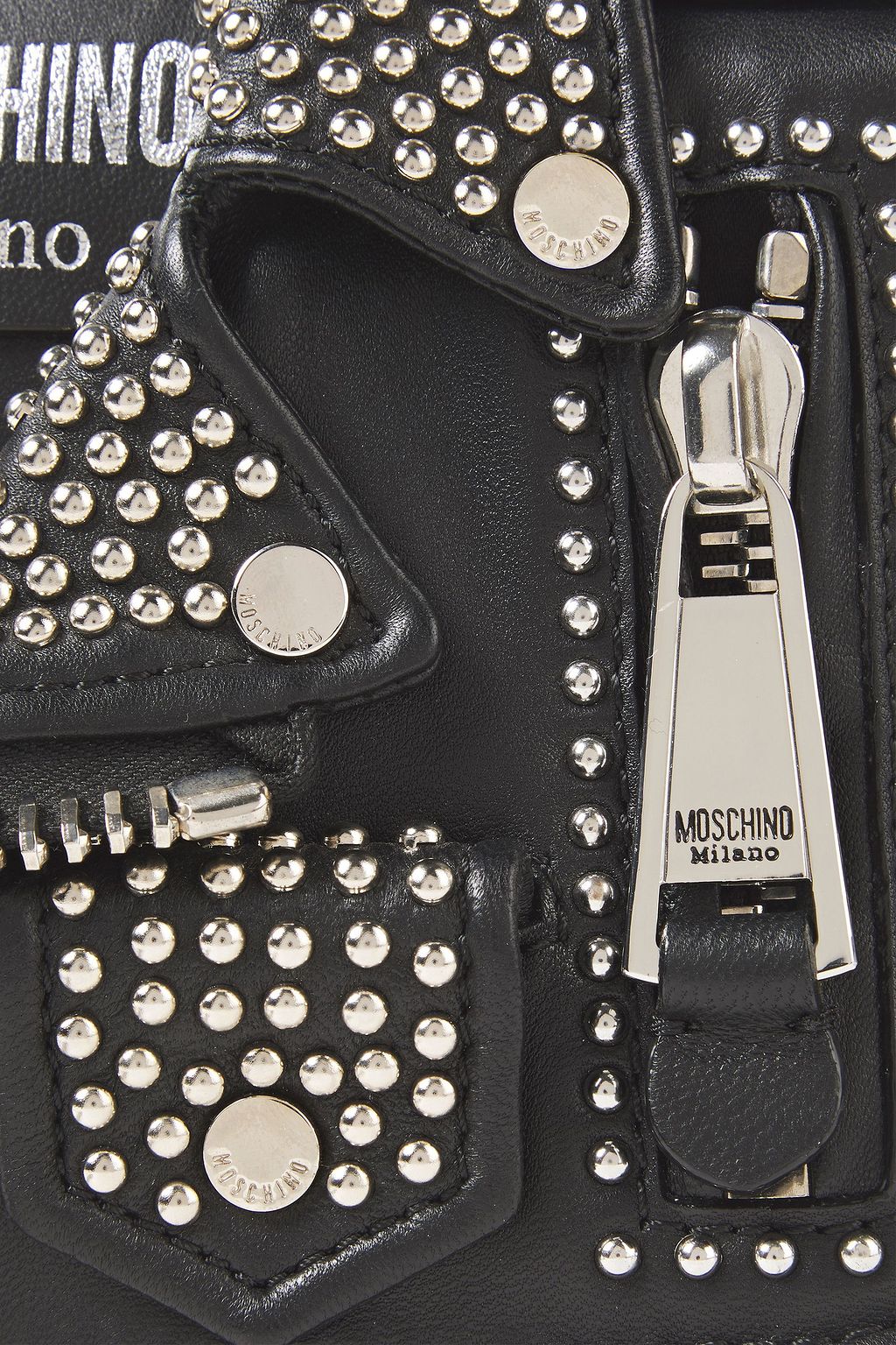MOSCHINO حقيبة كتف من الجلد المزين