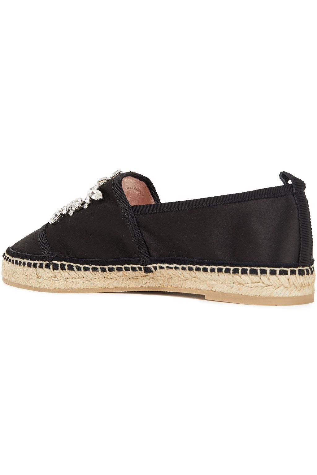 ROGER VIVIER Broche Vivier crystal-embellished satin espadrilles