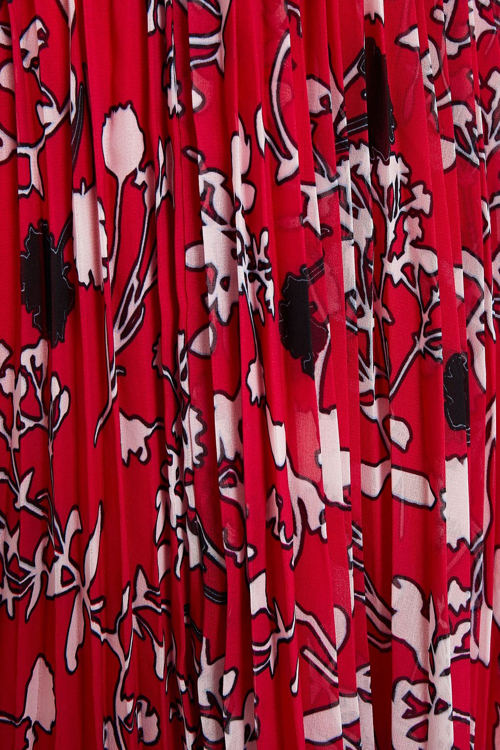 SELF-PORTRAIT Cold-shoulder floral-print chiffon dress