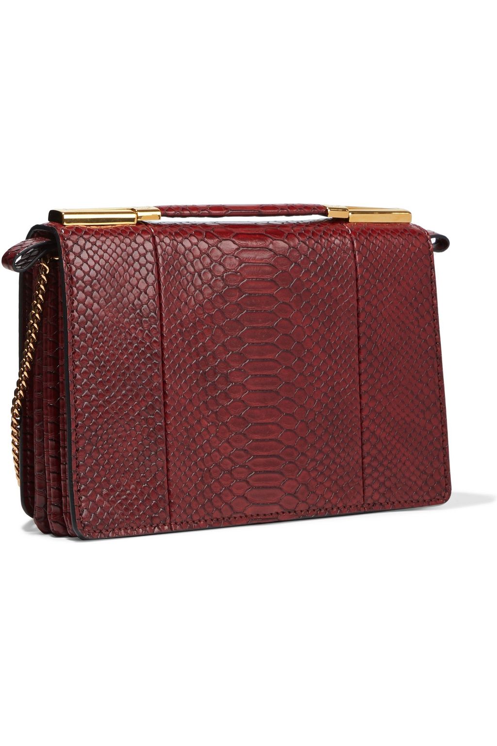 STELLA MCCARTNEY Flo small faux snake-effect leather shoulder bag