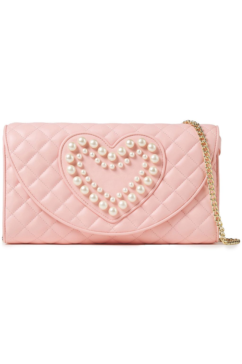 Baby pink Faux pearl-embellished 