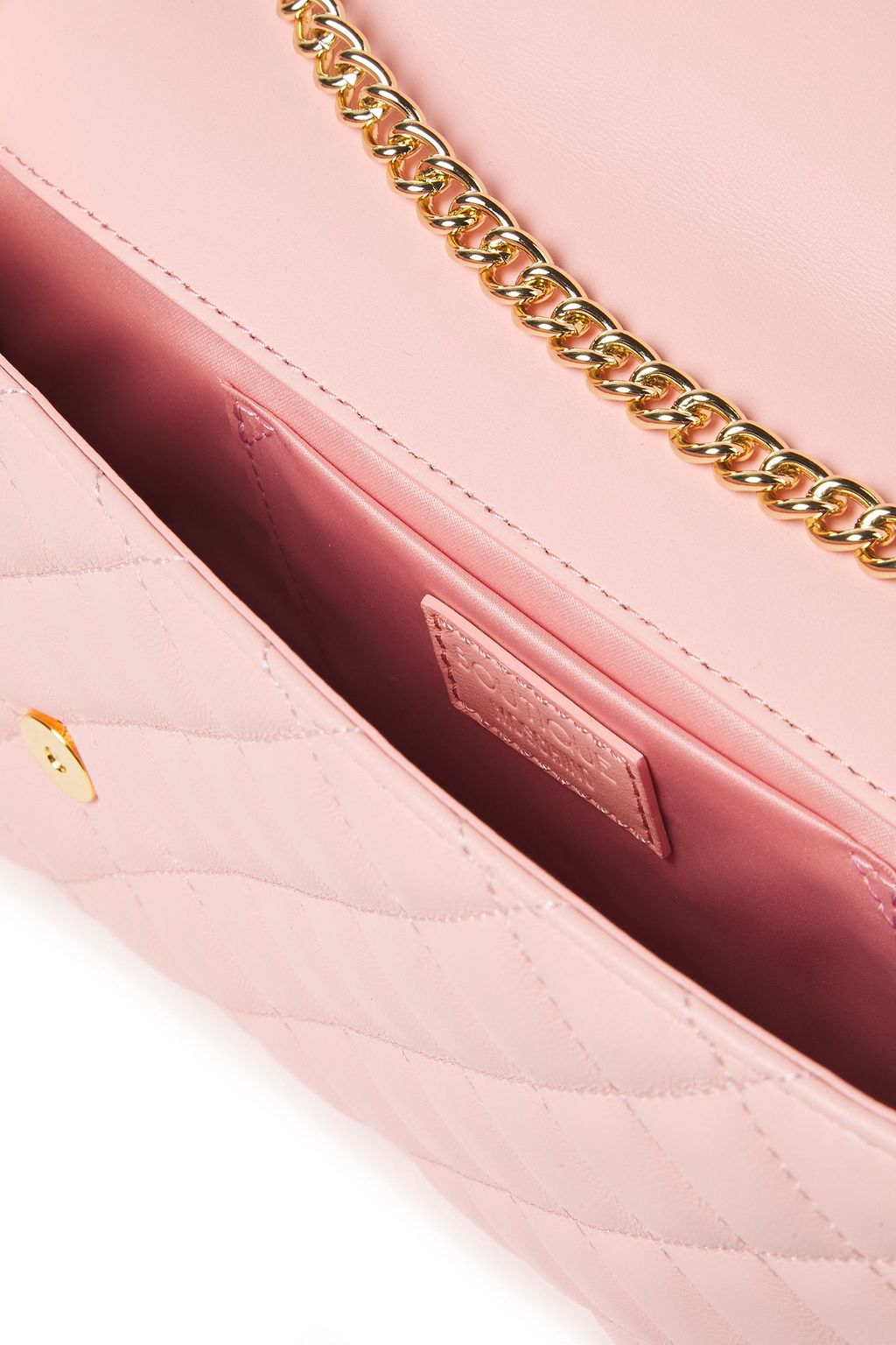 BOUTIQUE MOSCHINO Faux pearl-embellished quilted leather shoulder bag