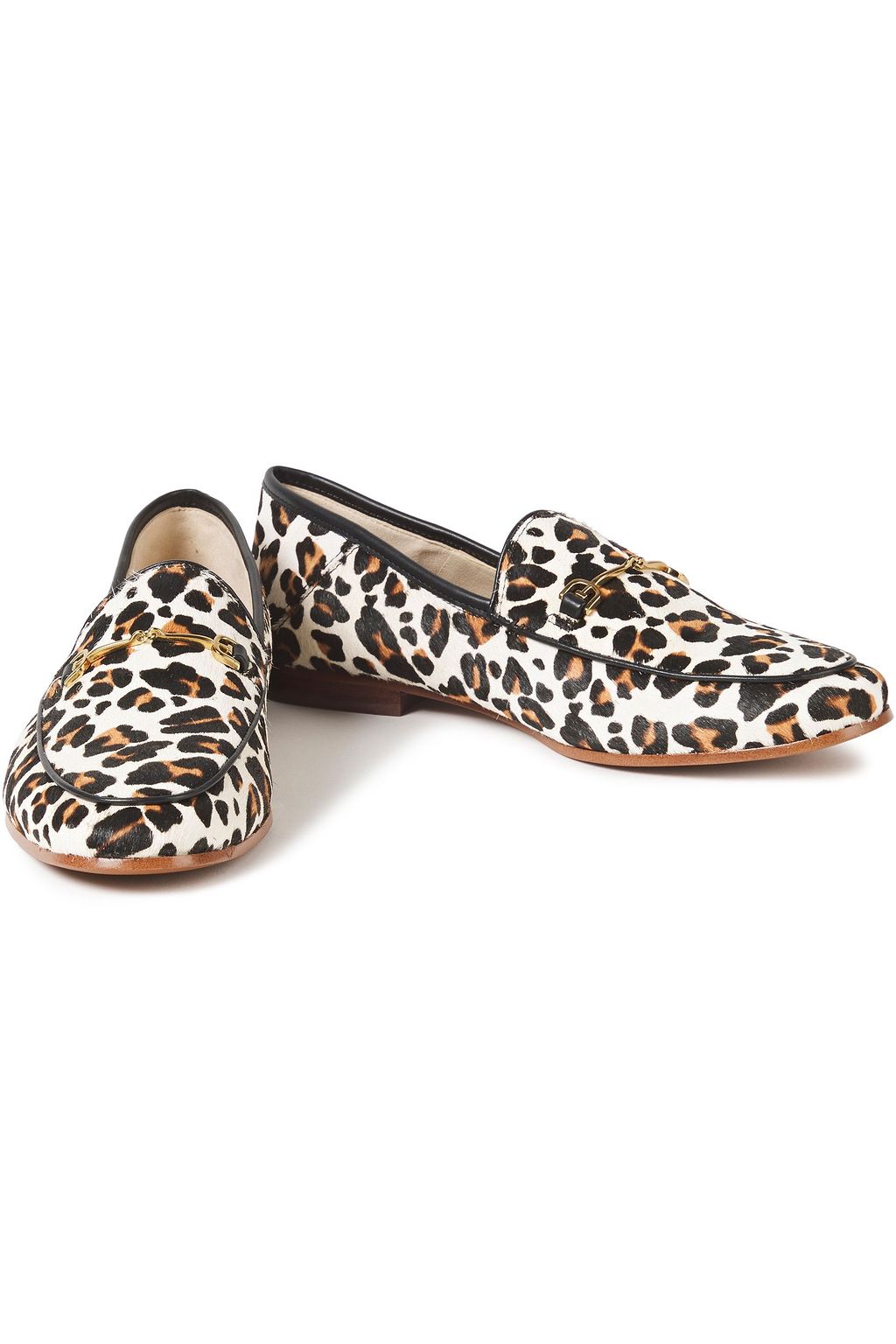 SAM EDELMAN Loraine leopard-print calf hair loafers