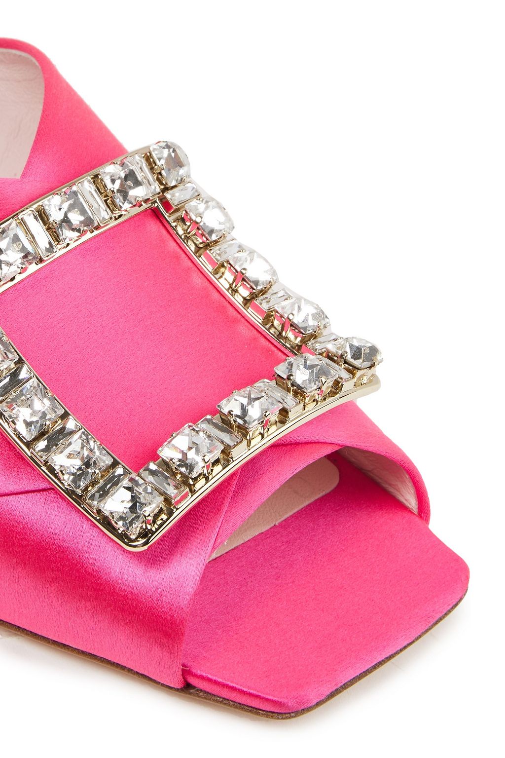 ROGER VIVIER حذاء ميول "تري فيفييه" من الساتان مزين بالكريستال