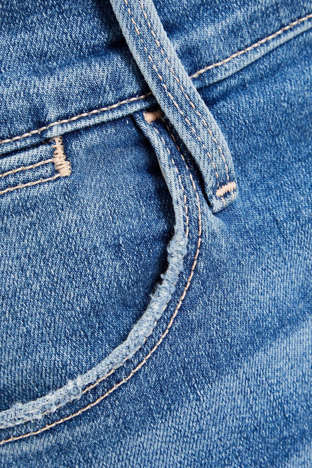 FRAME Le High Skinny faded high-rise skinny jeans