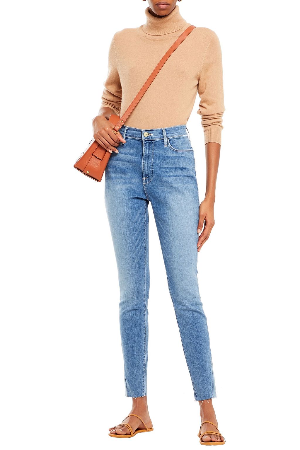 FRAME Le High Skinny faded high-rise skinny jeans