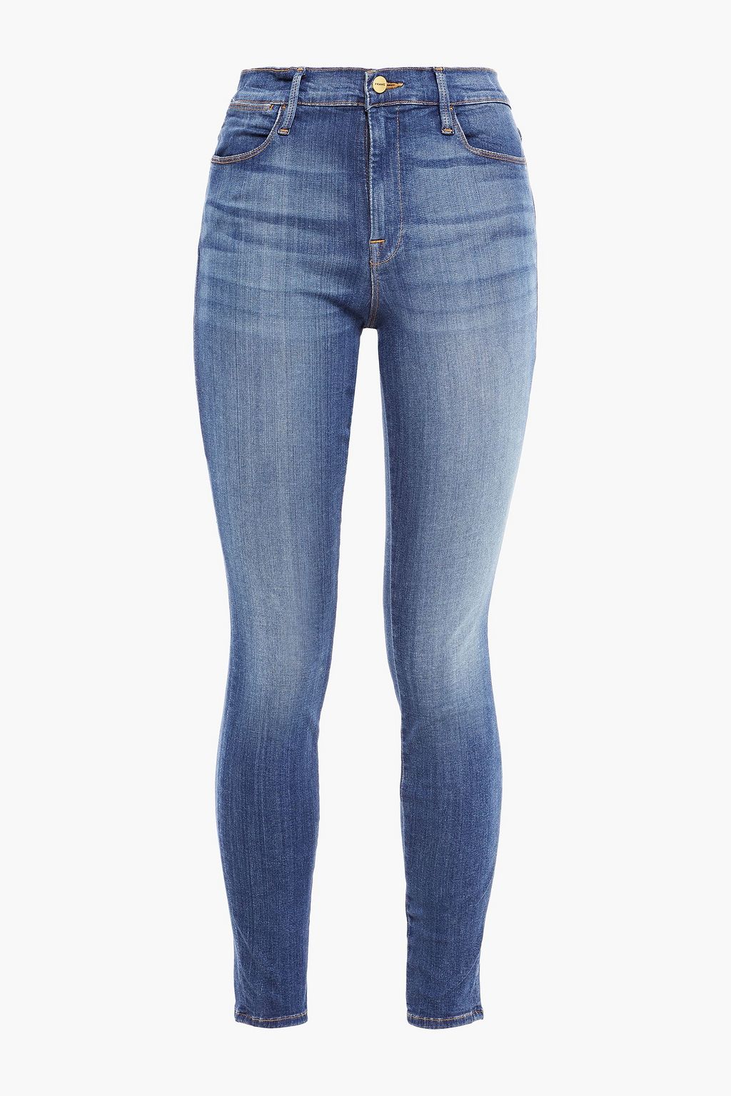 FRAME Le High Skinny faded high-rise skinny jeans | THE OUTNET