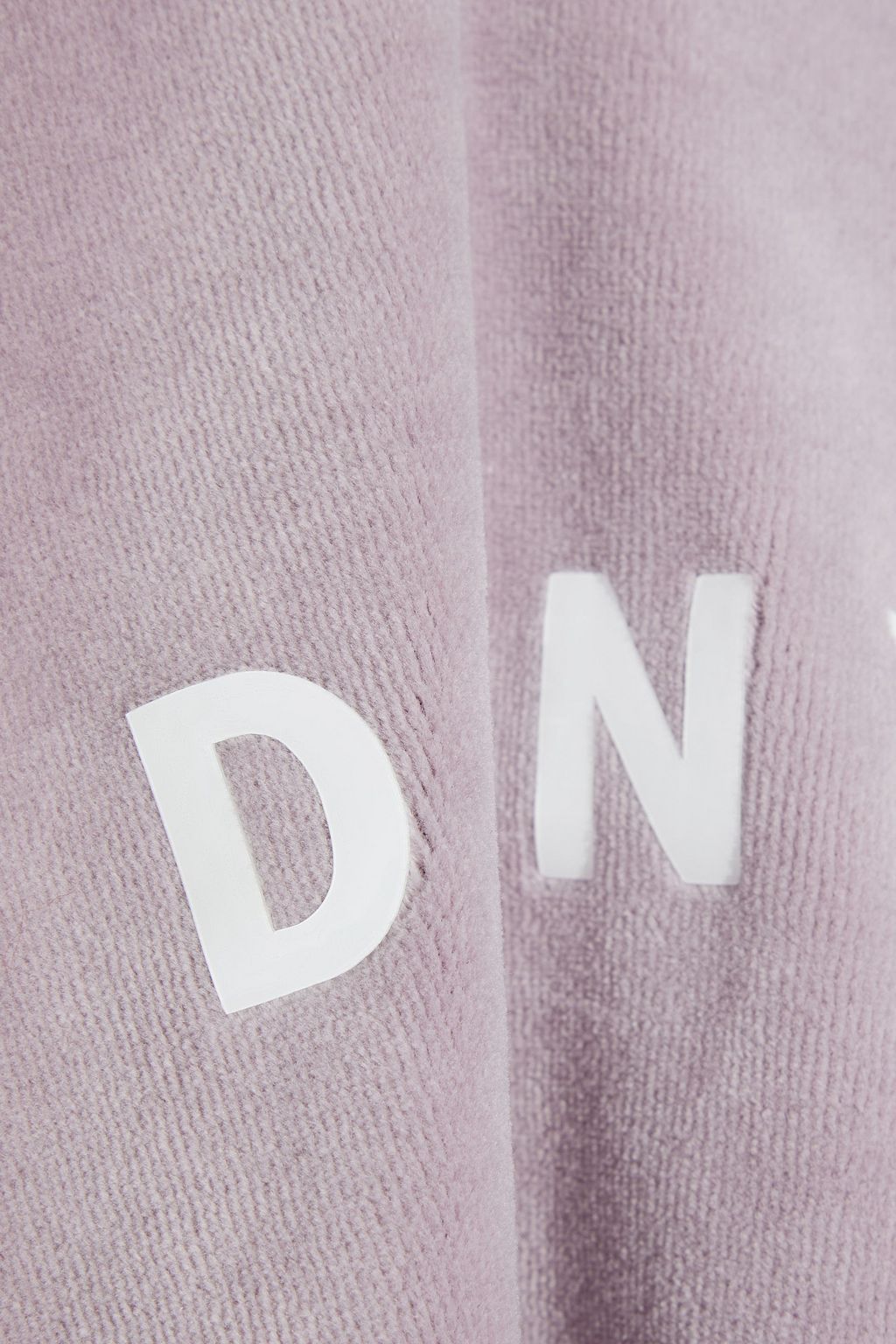 DKNY Logo-print cotton-blend velour sweatshirt