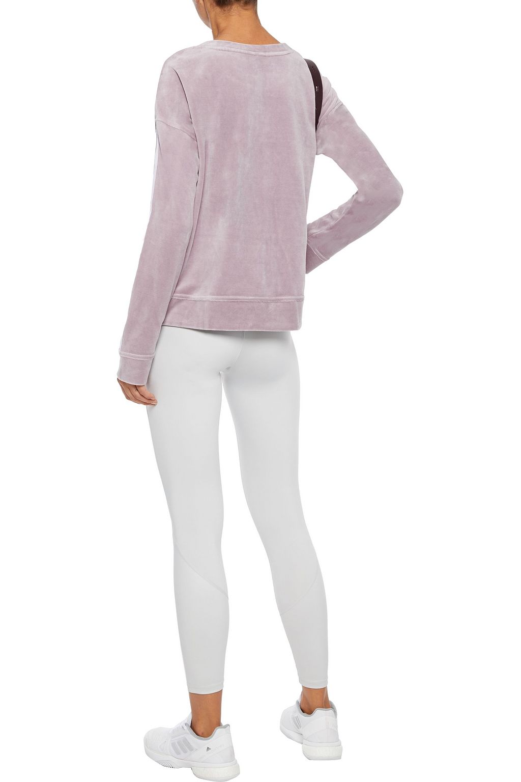 DKNY Logo-print cotton-blend velour sweatshirt