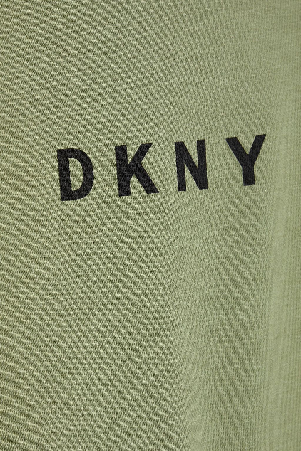 DKNY Printed stretch-cotton and modal-blend jersey T-shirt