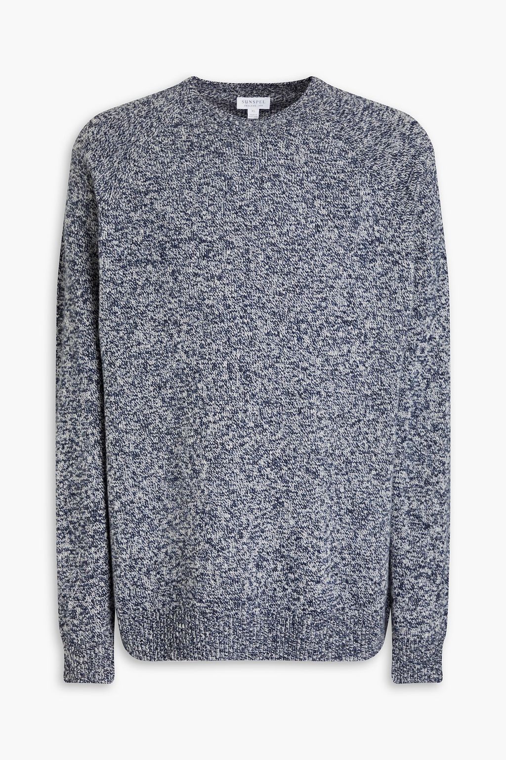 Navy Marled wool sweater | SUNSPEL 