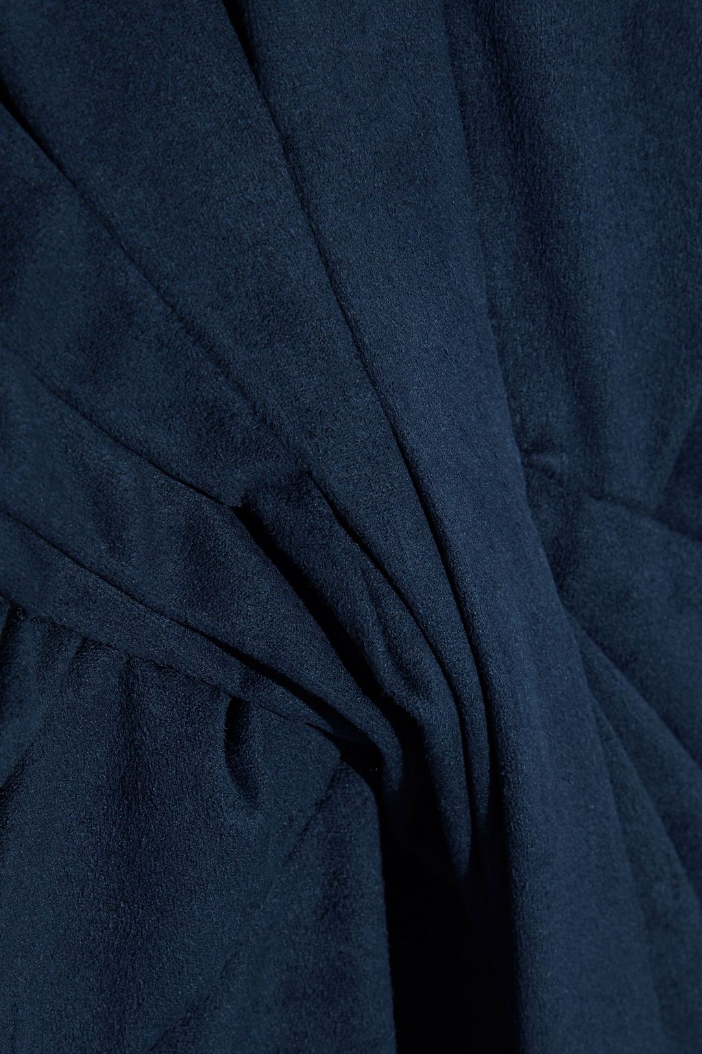 CUSHNIE Twist-front faux suede dress