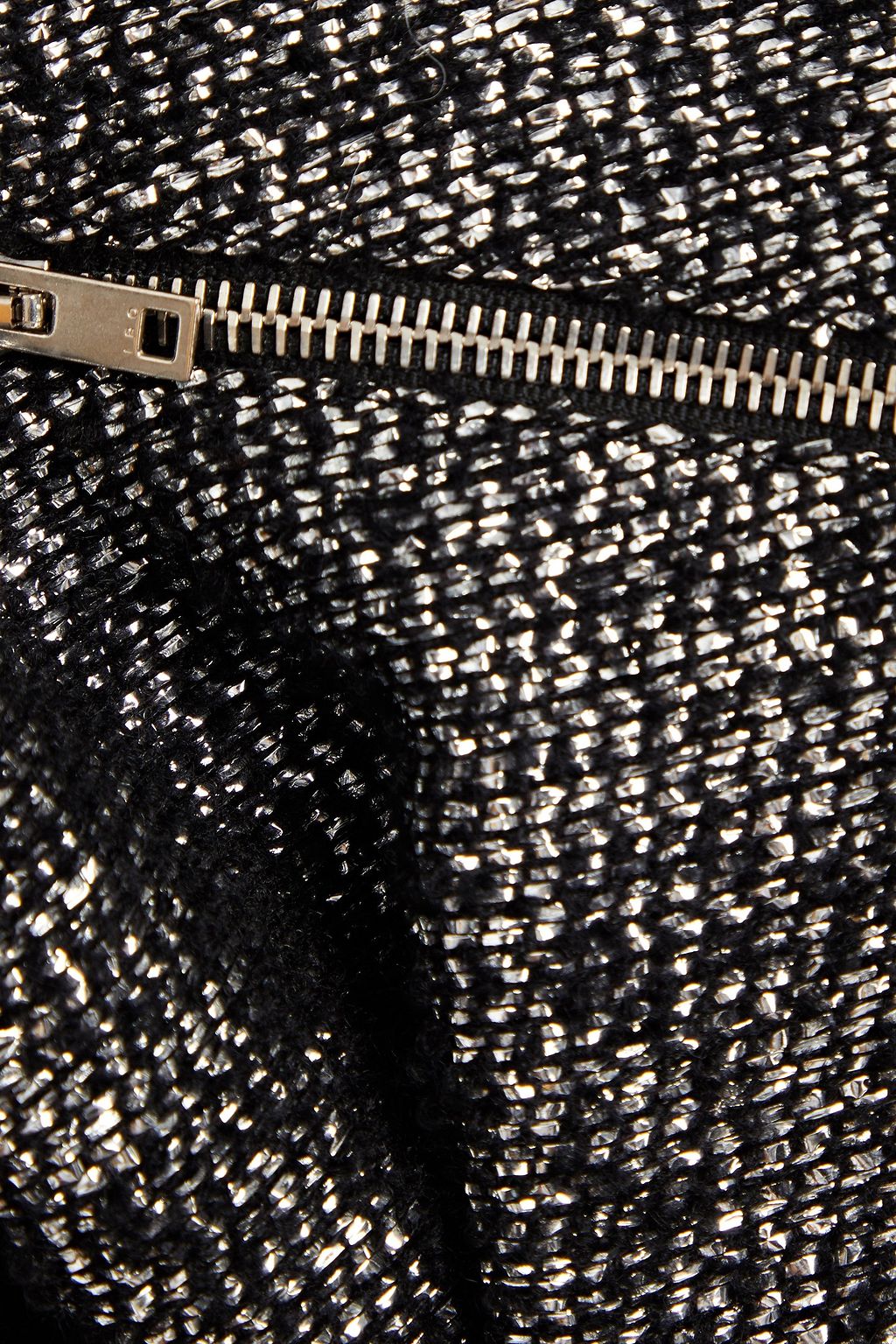 oversize tweed bomber jacket
