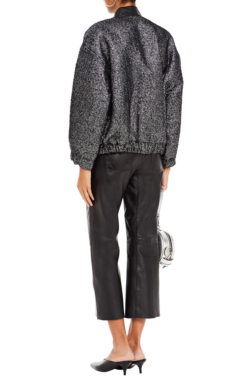 IRO Galara oversized metallic bouclé-tweed bomber jacket