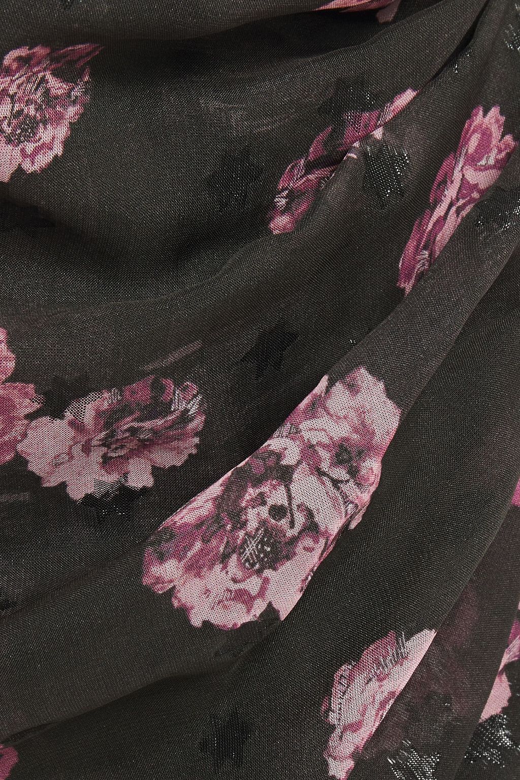 IRO Adelino ruched floral-print fil coupé chiffon mini dress