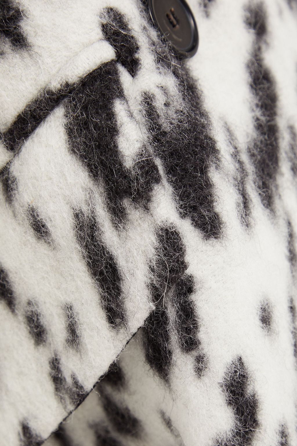 IRO Rimona printed brushed wool, alpaca and silk-blend coat