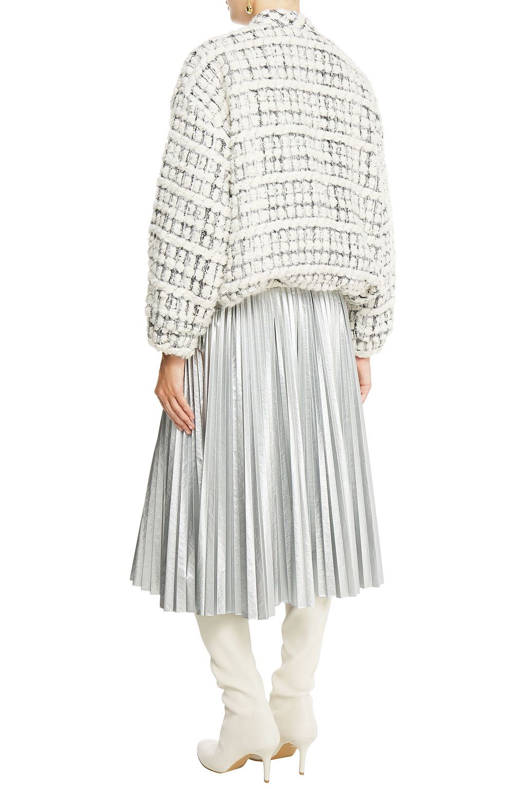 IRO Molina oversized metallic bouclé-tweed bomber jacket