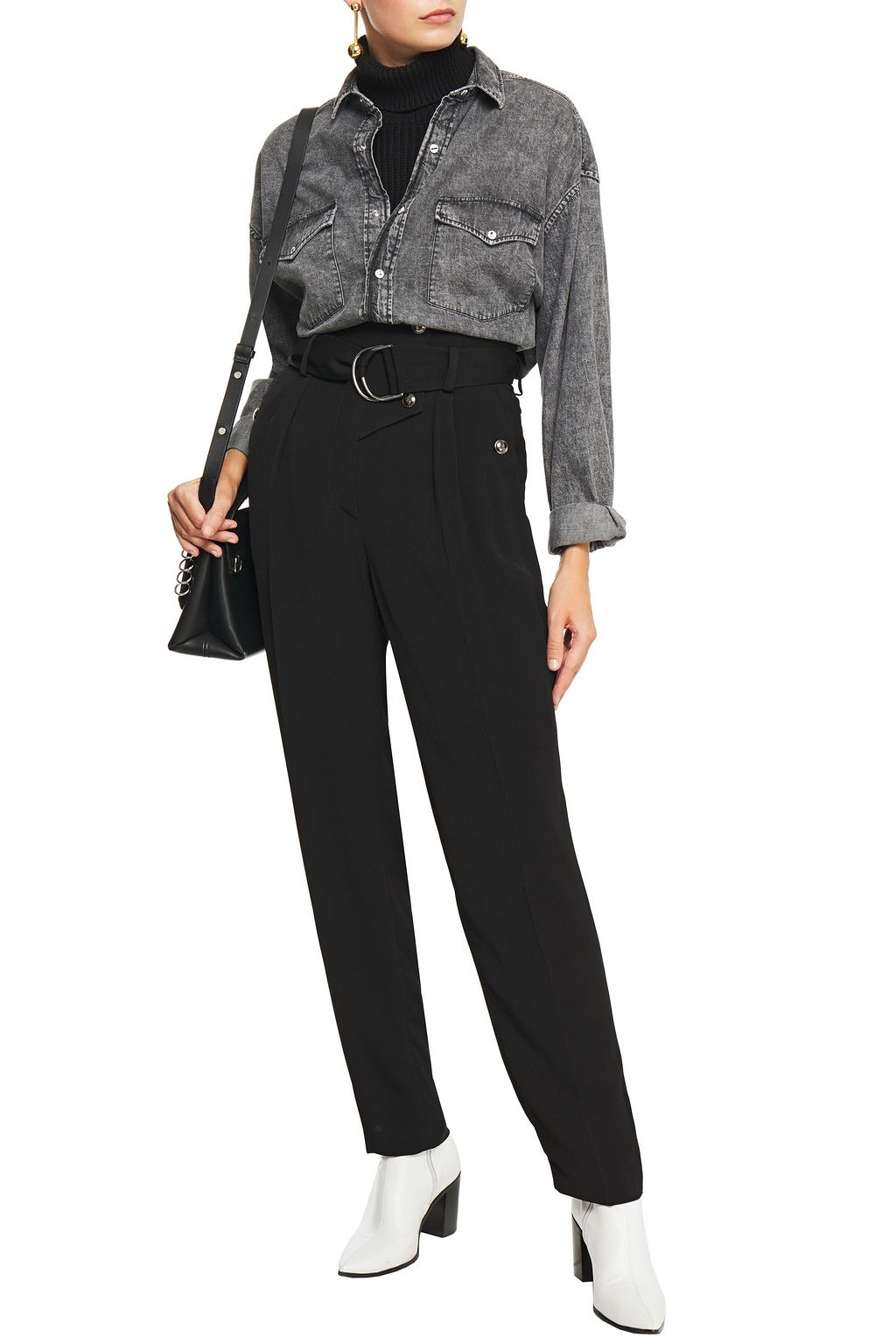 IRO Punch belted twill tapered pants