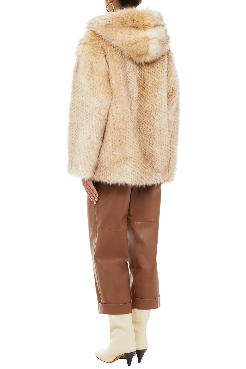 IRO Faux fur hooded jacket