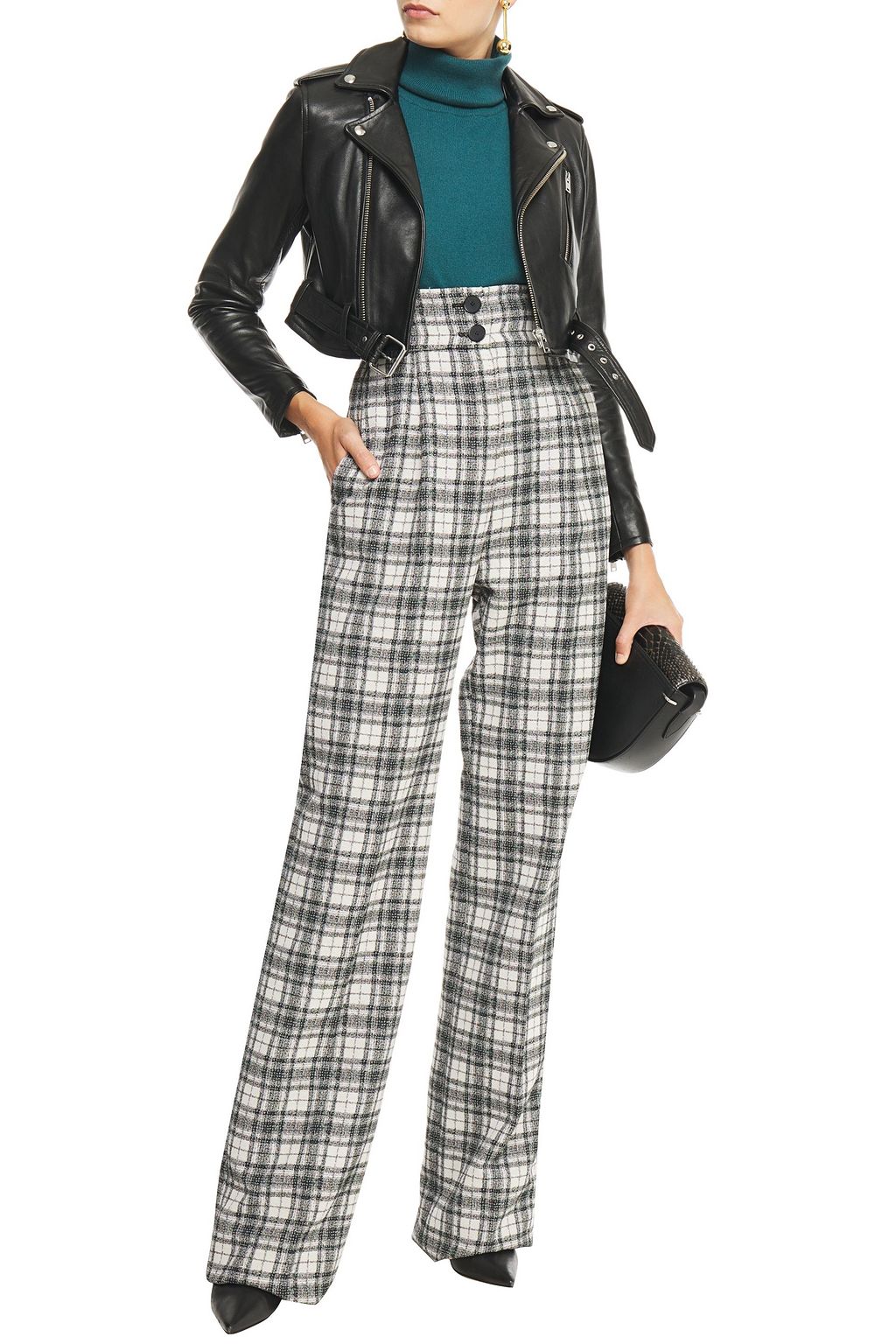 IRO Leufy cropped leather biker jacket